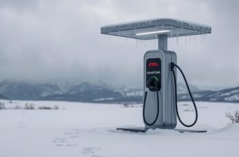 Charging Power Station in Cold Weather